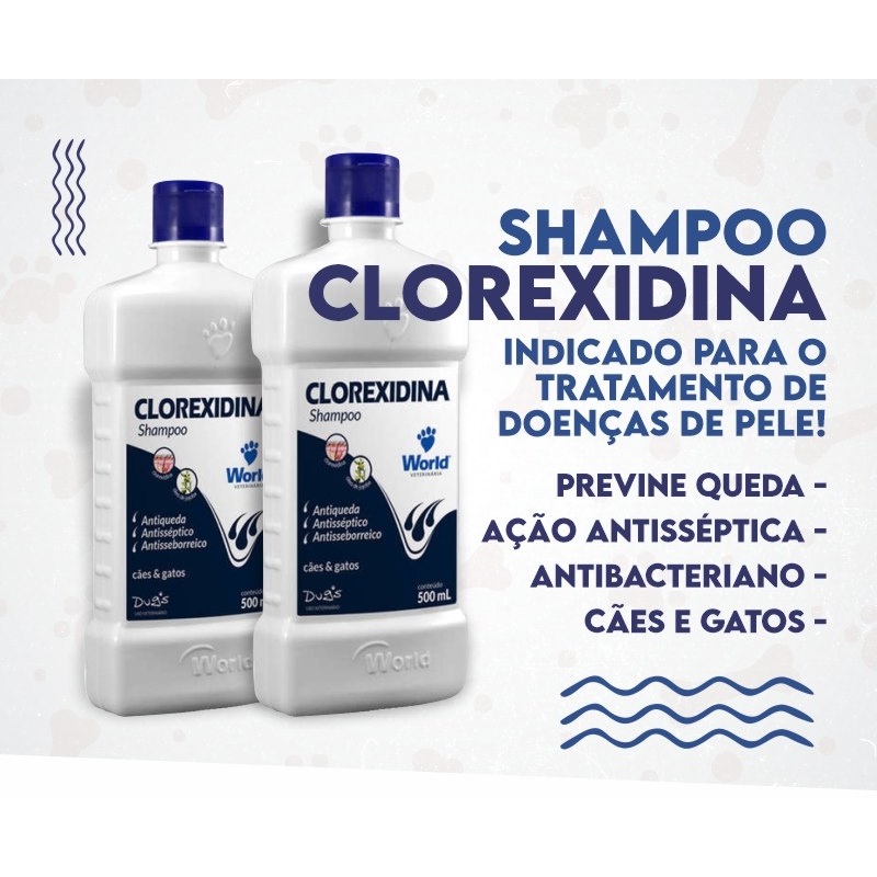 Shampoo Pet Coceira Alergia Canina Clorexidina 500ml kit 2 u Shopee