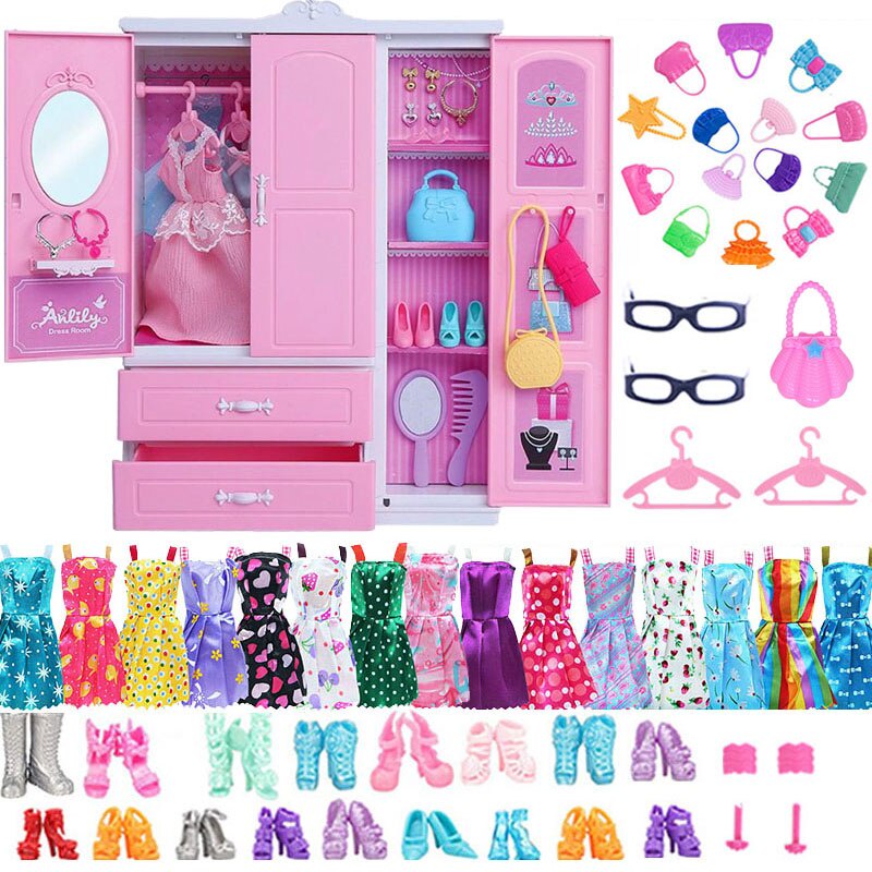 NK-Roupa casual para boneca Barbie, roupas artesanais, acessórios de  vestido, roupas para menina, casa de