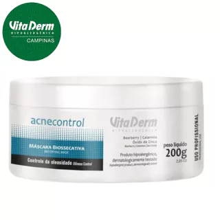Máscara Facial Biossecativa Vita Derm 200g Profissional Tratamento de Acne - pele oleosa, cravos e espinhas