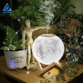 Umidificador Aromatizador Luminária Abajur Lua 3d 880ml