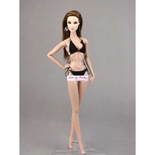 Maiô Biquíni Luxo Para Boneca Barbie + Boia e Par de Chinelinho