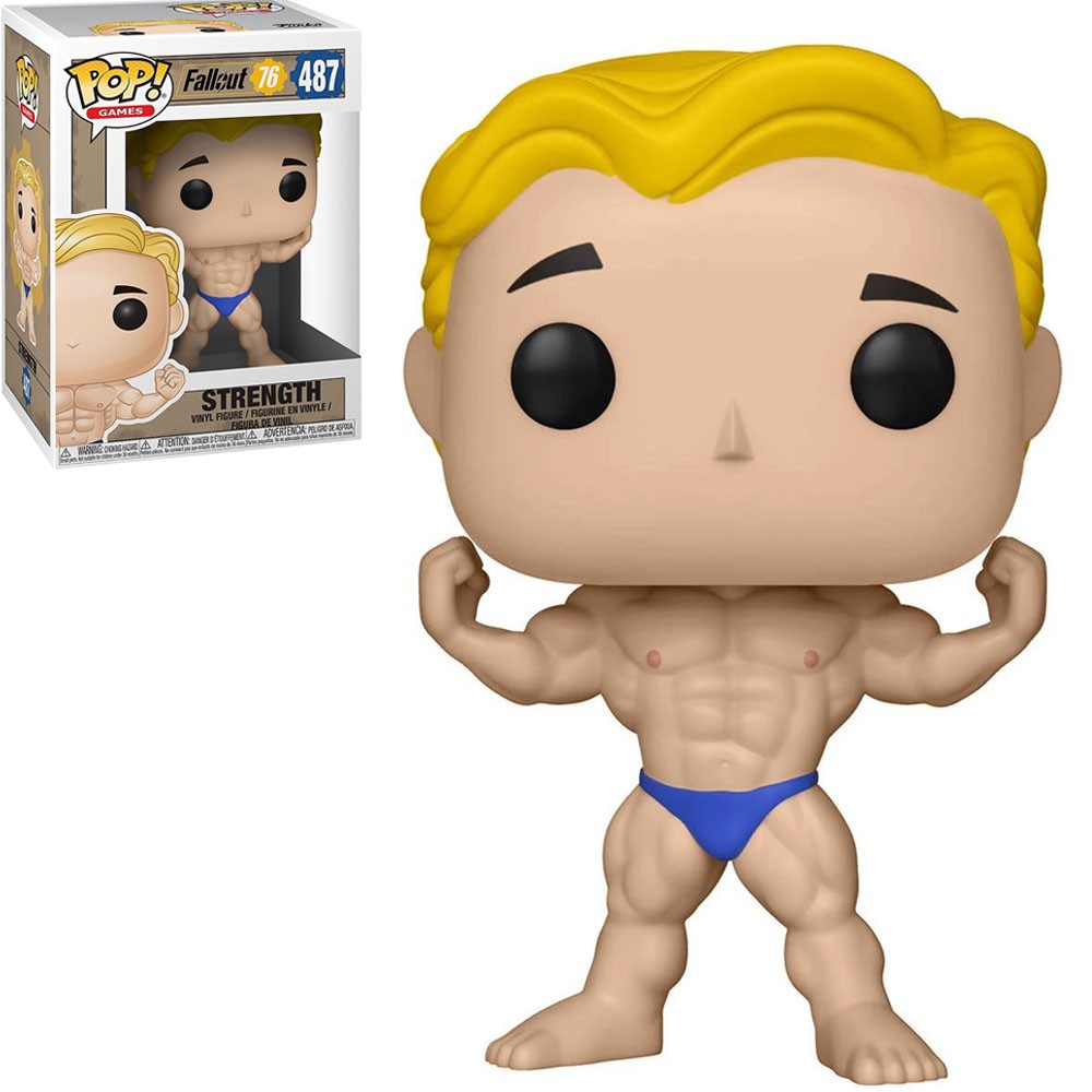 FUNKO POP GAMES FALLOUT 76 - VAULT BOY STRENGTH 487 | Shopee Brasil