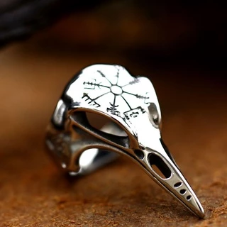 Anel Masculino Casual Com Caveira Viking Dominador Retrô/Bijuteria De Festa/Presente
