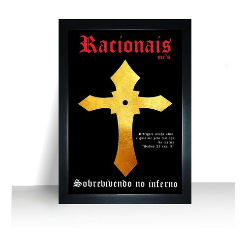 Quadro Rap Racionais Mc's Sobrevivendo No Inferno 43x33cm | Shopee Brasil