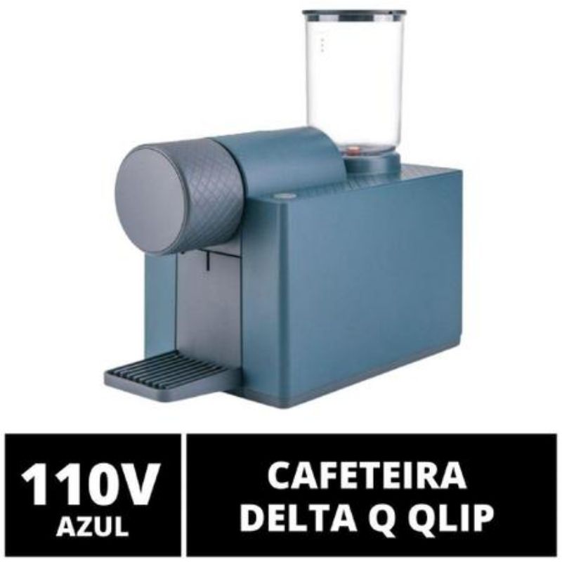 Cafeteira Delta Q Qlip automática Azul para cápsulas monodose 110V