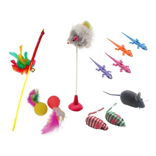 Brinquedo Interativo Para Gato Feliz Estimula Caça Kit 11 un