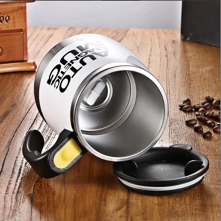 Tazza Elettrica Da Caffè In Acciaio Inox Con Miscelatore Automatico 380 Ml Per Caffe Te Cioccolata Calda Latte Cacao Proteine In Polvere Marrone 90420515