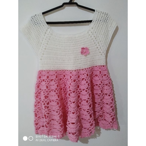 Vestido de croche infantil para 3 anos store passo a passo