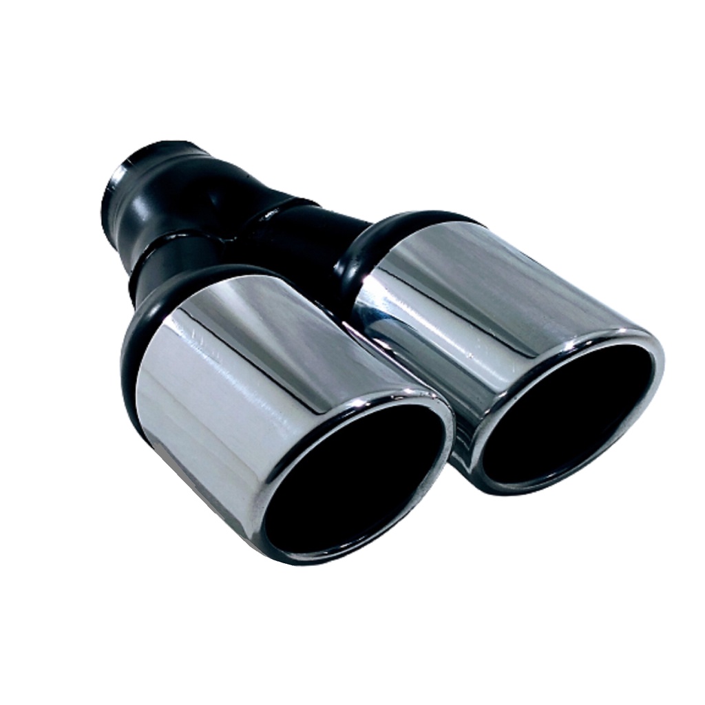 Ponteira Escapamento Dupla Chanfr. Com Bordas Internas Alum.