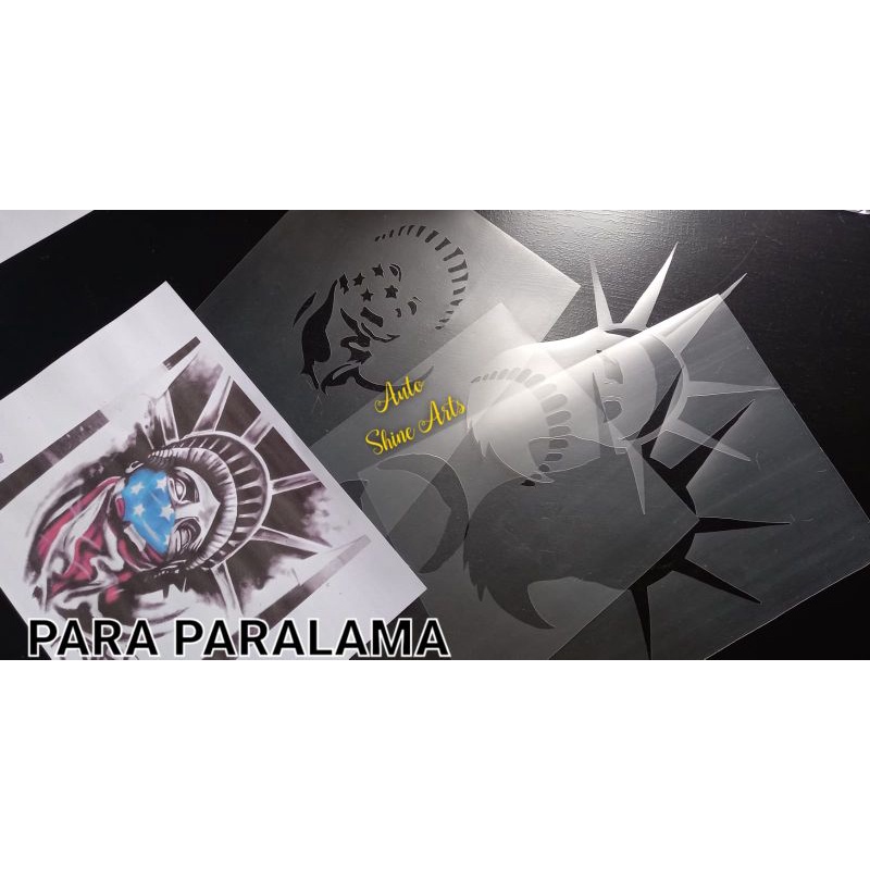 stencil para aerografia e pintura modelo estátua da liberdade