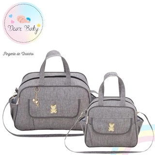 Kit Bolsa Maternidade Menino Menina M e G Mescla