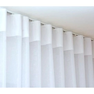 Cortina De Linho Para Porta Balcão Blindex Sala e Quarto Branco 4 x 2,80