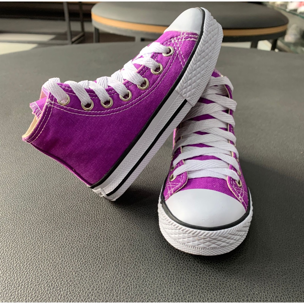 All star roxo store infantil