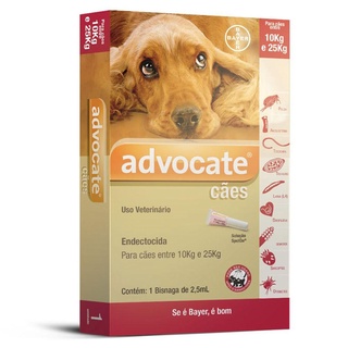 Antipulgas Advocate Caes 10kg Ate 25kg Bayer