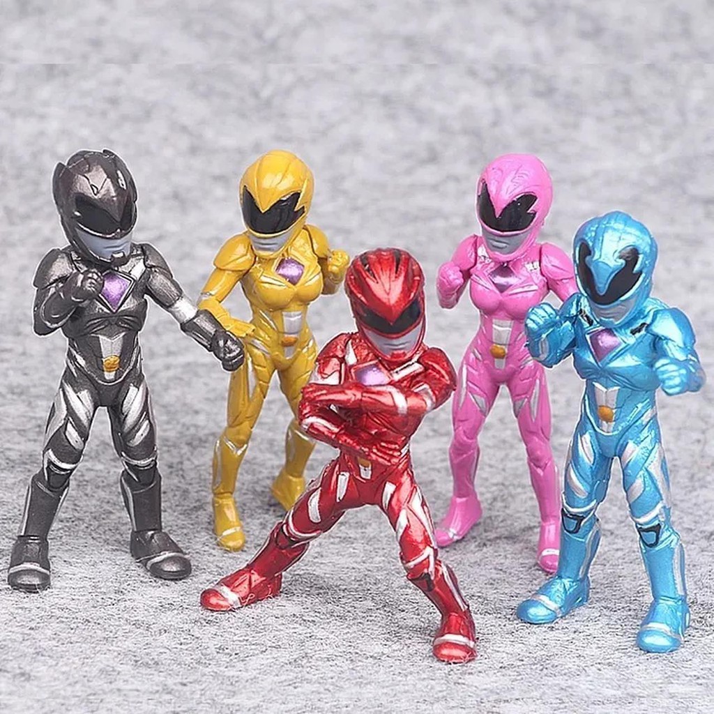 Kit 5 Bonecos Power Rangers O Filme 8cm Figure Ranger | Shopee Brasil