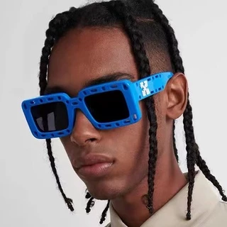 OFF & WHITE Verão Novos Óculos De Sol Rectângulo De Moda Feminino Ocos Cor Oca Homens E Mulheres Atacado