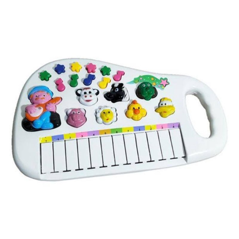 Piano Infantil Com Teclado Musical Divertido Sons De Animais - Cmz