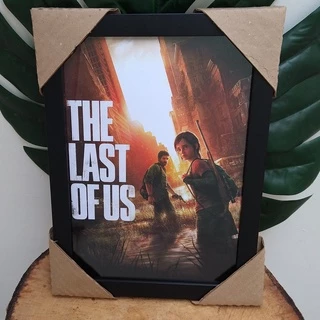 Quadro decorativo com moldura e vidro The Last of Us Pôster gamer geek Ellie Joel