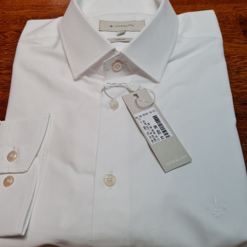 Camisa social store masculina branca dudalina