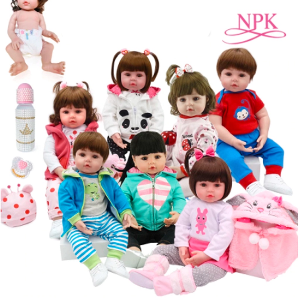 Bebe Reborn Menino 100% Silicone 57 Cm - NPK Doll em Promoção é no