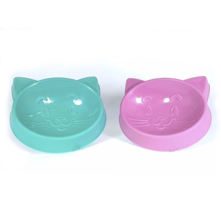 Kit 3 Comedouro Bebedouro Gato 100ml Filhote Agua Ração Leite Carinha de Gato