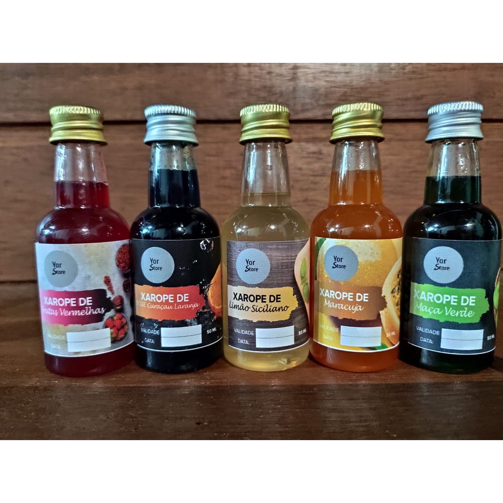 KIT XAROPE GIN E DRINKS 5 UNIDADES Shopee Brasil