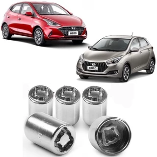 Kit Parafuso Porca Antifurto Roda Hyundai Hb20 Todos