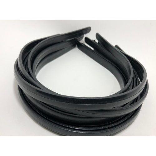 Tiara Lisa Preta Para Encapar Em Plástico 10mm - 12 Unidades
