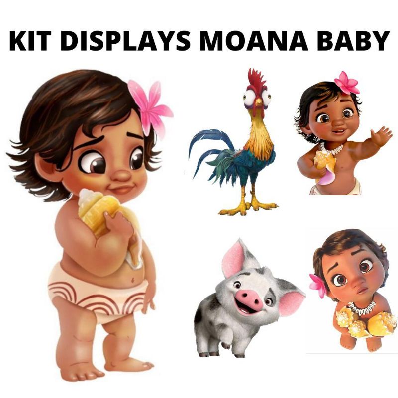 Moana Baby Kit 10 Display Em Mdf 30 Cm