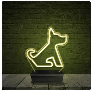 Led Luminária Acrílico Abajur - Cachorro dog Pet shop