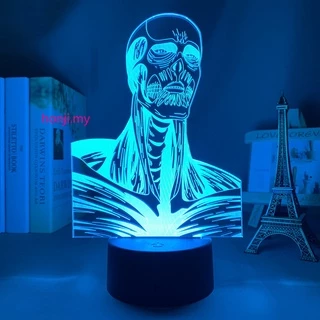 Anime Led Light Attack On Titan Colossus Titan Para Decoração Do Quarto Da Noite Luz Presente Do Miúdo Manga Shingeki Não Kyojin 3d Lampj