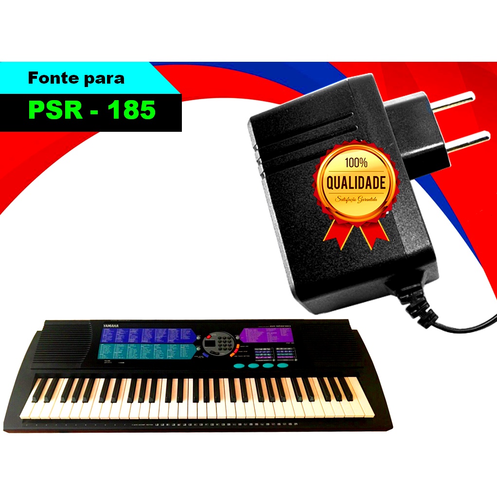 Fonte Adaptador Para Teclado PSR 185 Yamaha! Bivolt Automática!