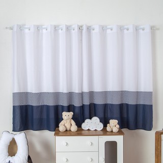 Cortina Imperial Marinho 2,00 Metros Quarto Bebe E Infantil