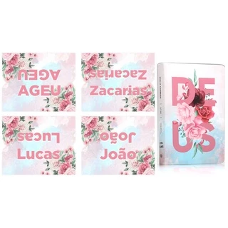 Abas Para Bíblia | Deus | Índice Adesivo Personalizadas Com os Nomes dos Livros - Bible Journaling | Scrapbook By Tamy