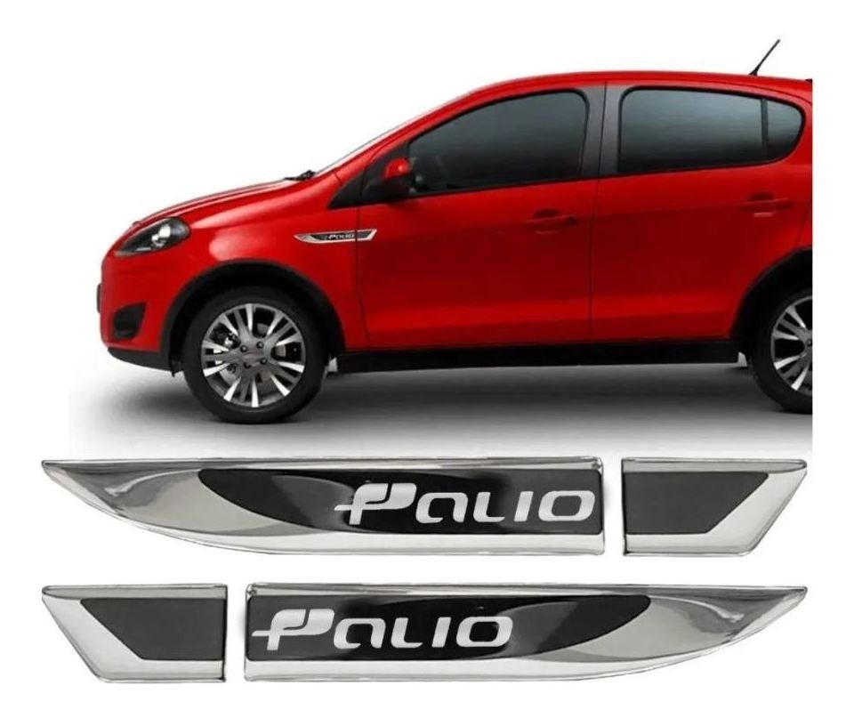 Par Emblema Aplique Lateral Resinado Fiat Palio Attractive Sporting ...