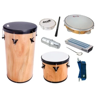 Kit Samba Tantan + Repique Phx + Pandeiro Contemporânea + Reco + Tamborim