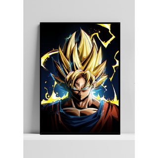 Quadro Metalizado Goku instinto Superior Dragon Ball Super Anime 03