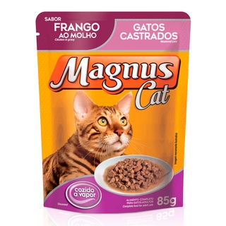 Ração Úmida Magnus Gatos Castrados Frango - 85g