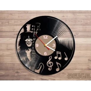 Slash - Relógio Disco De Vinil Decoração