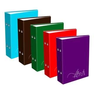 5 Albuns para 600 fotos 10x15 liso preto azul rosa e outras cores clássico lindo