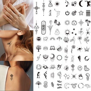 Venda Preto grande mandala flor tatuagens temporárias para as mulheres,  meninas coxa tatuagens realistas henna sol de penas de falso pingente  etiqueta da tatuagem > Beleza & Saúde 