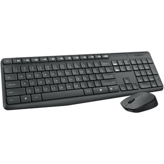 Kit Wireless Combo Teclado e Mouse Sem Fio Logitech MK235 com Conexão USB, Pilhas Inclusas e Layout ABNT2 CX 1 UN