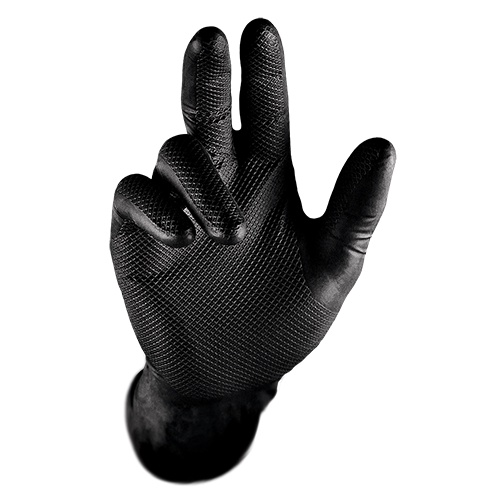 Luva Super Glove Black, Nitrílica Preta, Super Safety, CA 38645