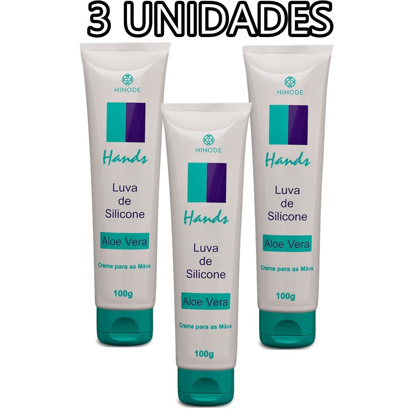 Luva Silicone 100g 3 UNIDADES Creme Para Mãos Hinode Original Oferta  Especial
