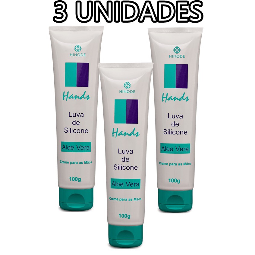 Luva Silicone 100g 3 UNIDADES Creme Para Mãos Hinode Original Oferta Especial
