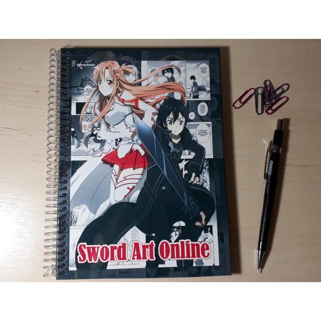 Caderneta Capa Dura Anime Sword Art Online SAO Kirito - Cogumelo Corp -  Caderno de Anotações / Caderneta / Moleskine - Magazine Luiza