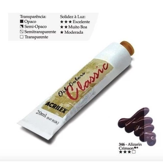 TINTA À ÓLEO 20ML ALIZARIN CRIMSON - ACRILEX