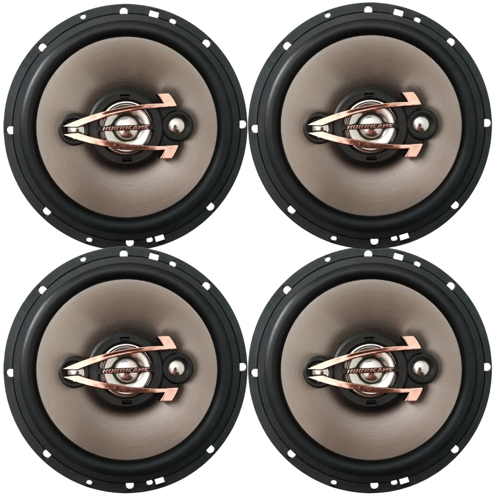 Kit 4 Alto Falantes 6 Polegadas Qr6 80w Rms Cada Hurricane Platino