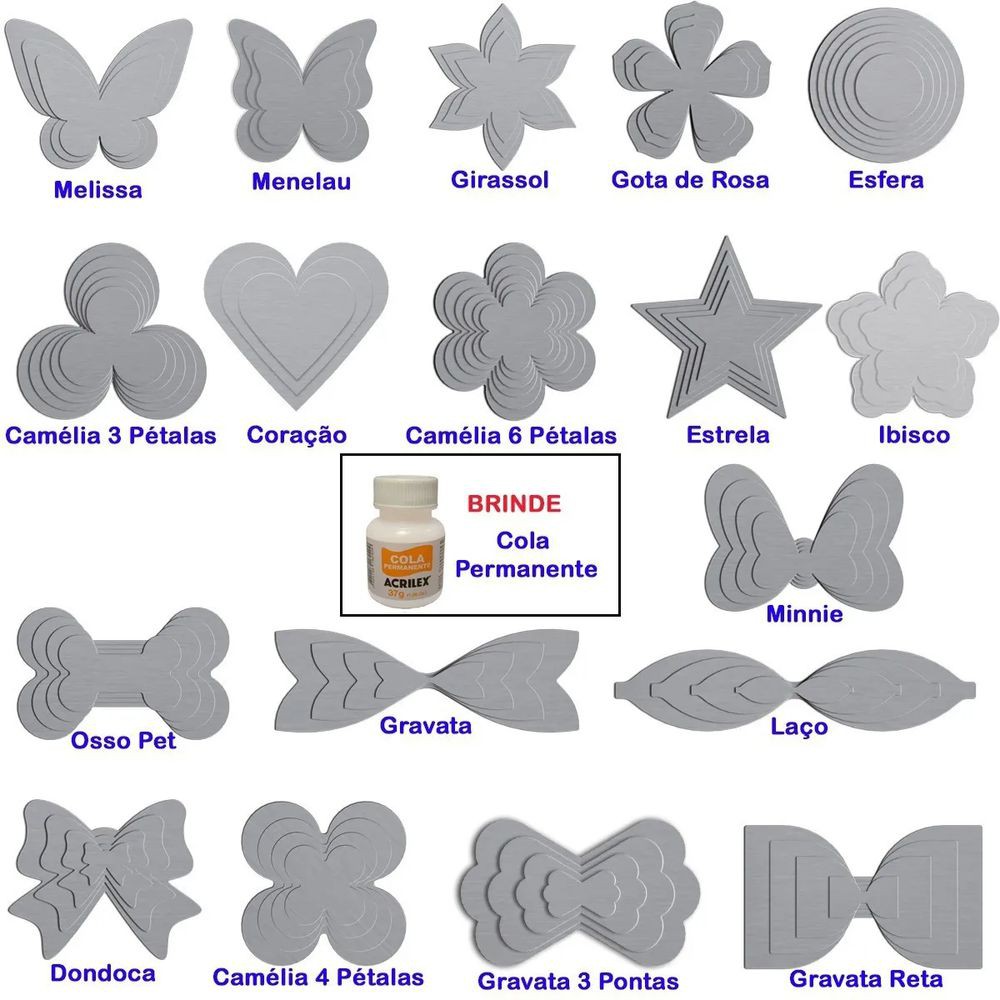 Kit Molde Completo, Moldes em aço Inox 75 Itens