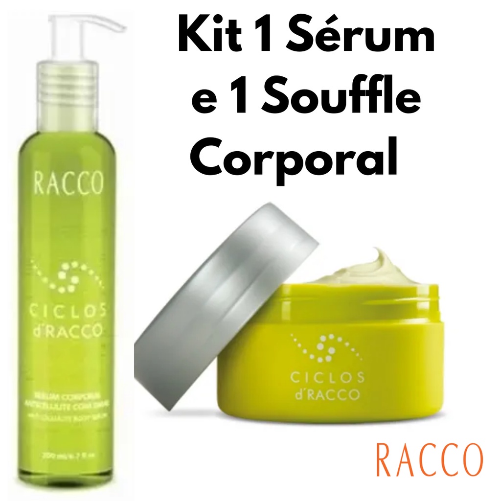 Kit Para Tratamento Anticelulite Racco Sérum + Souffle Corporal